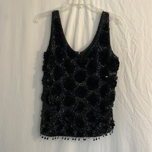 Cavanaghs- St. Thomas, Virgin Islands black sequins tank top